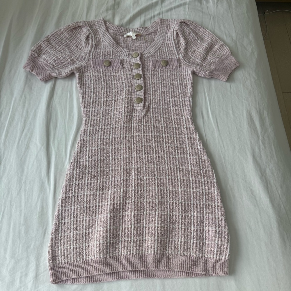 LoveShackFancy Pink Knit Dress
